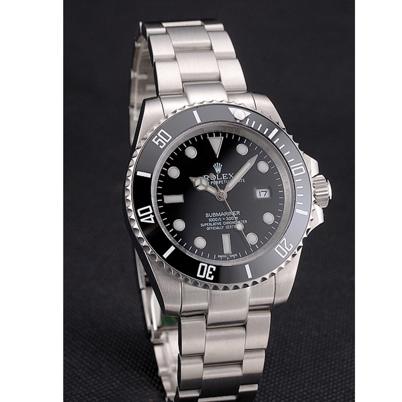 Aaa fake watches And Dial Small Black Rolex Date Stainless Bezel Bracelet Case Swiss Steel Submariner And 0822